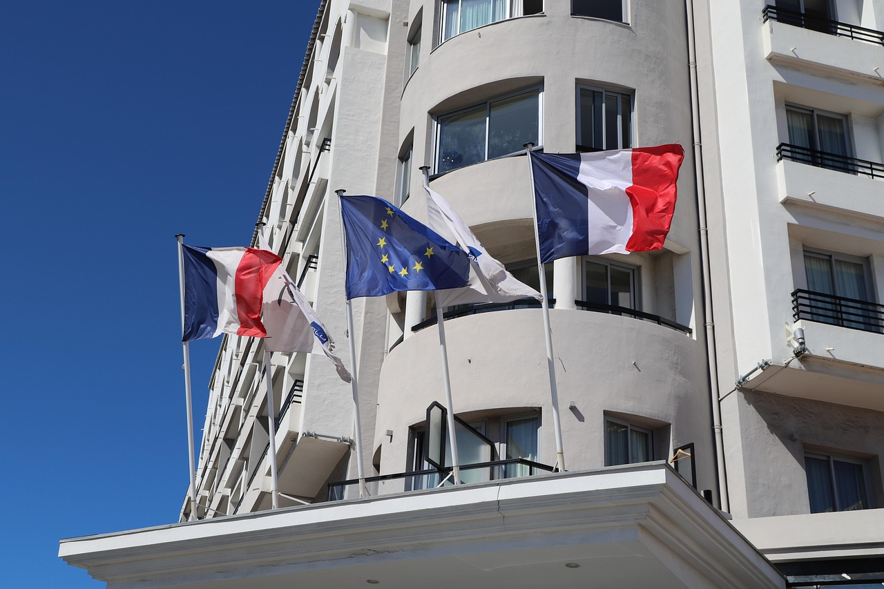flag of France with other flags