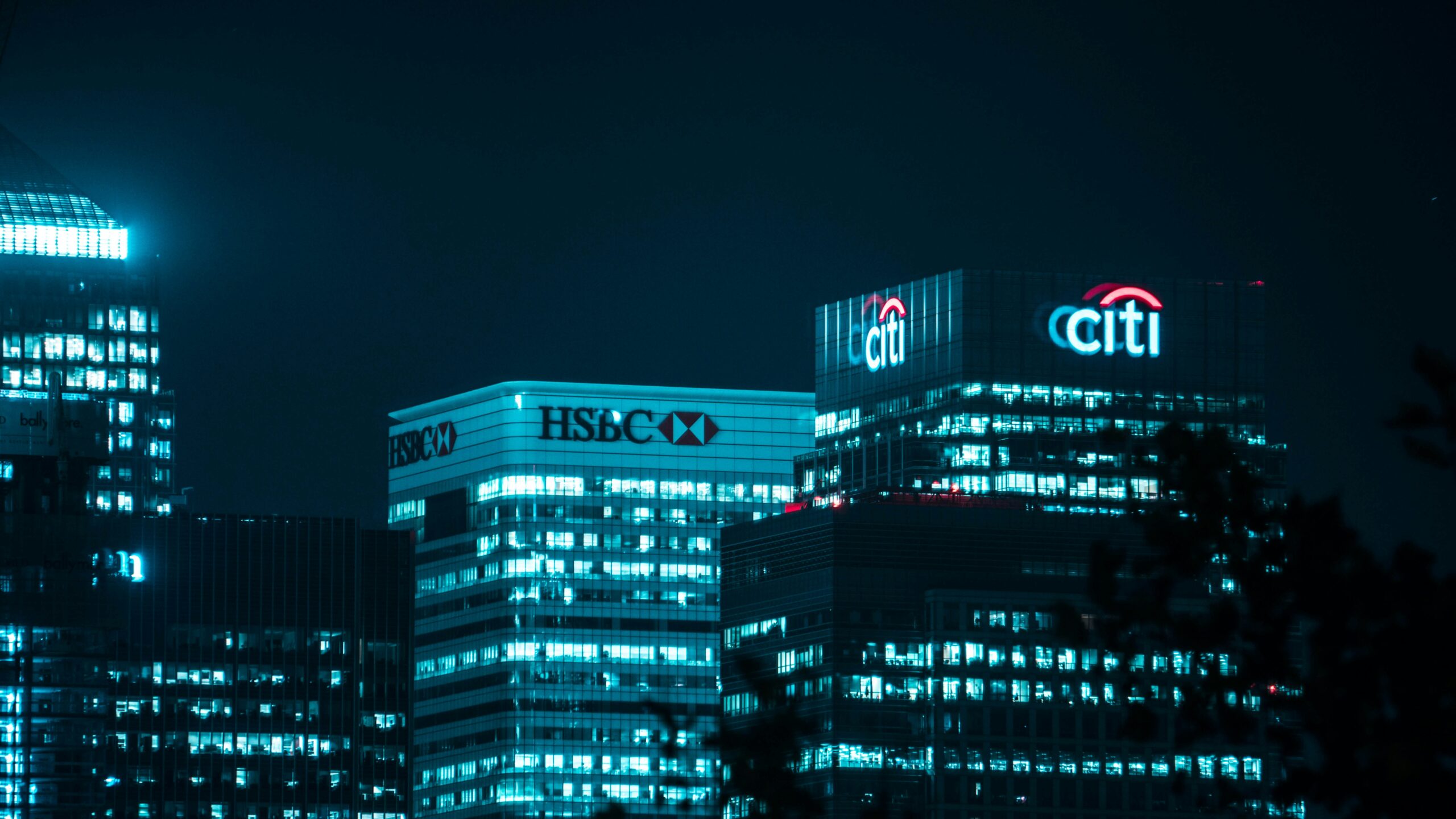 high rise buildings of banks