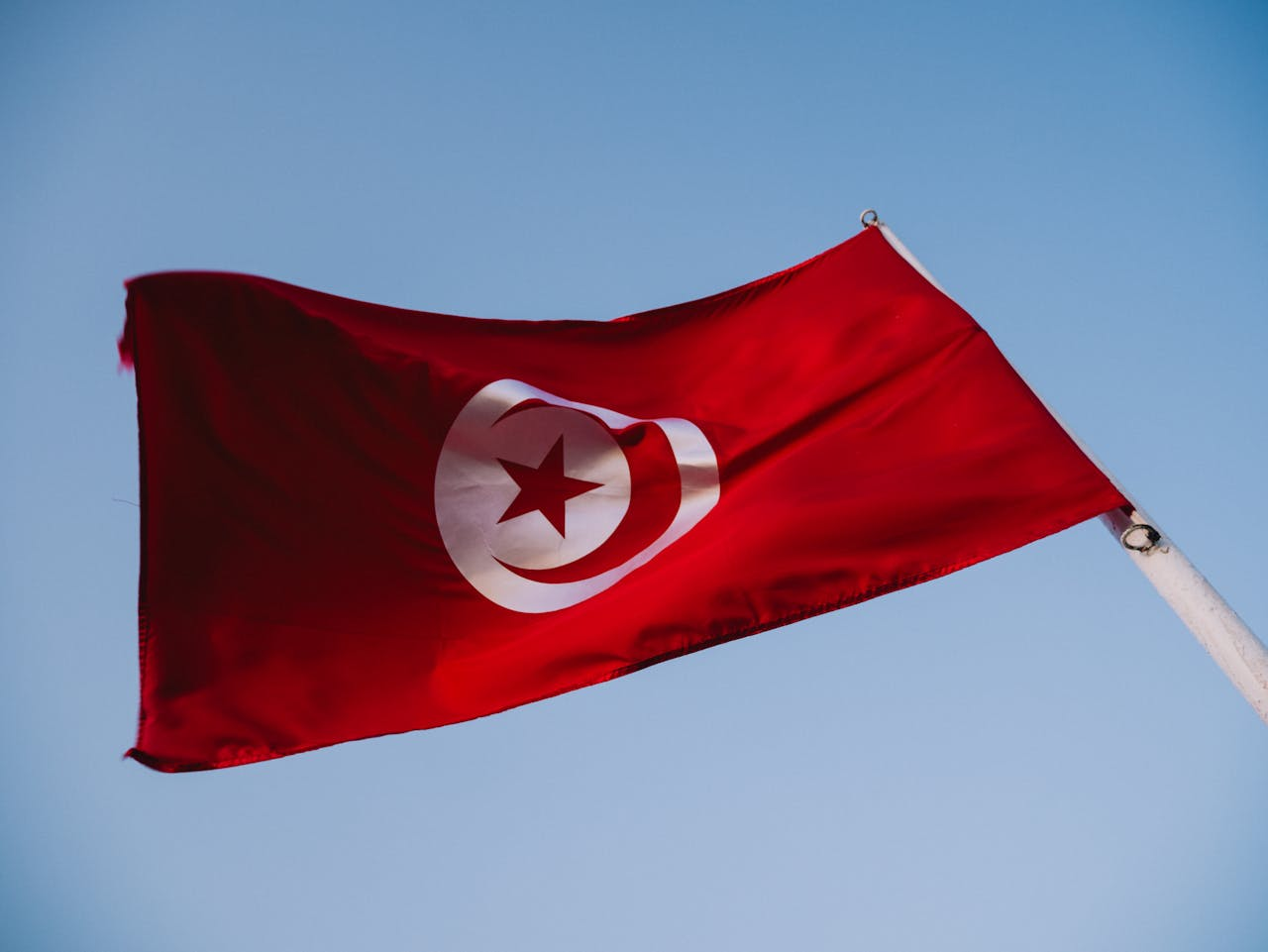A photo of the flag of Tunisia