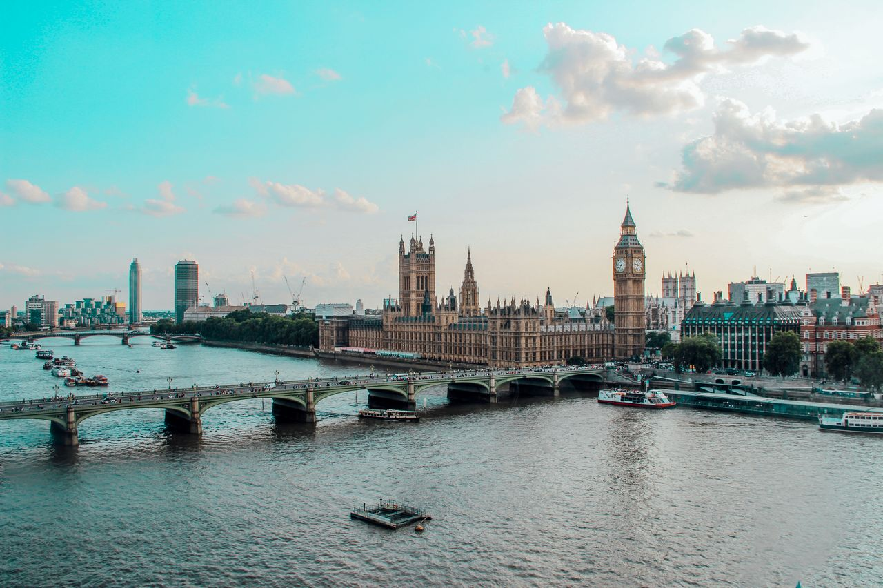 Aerial view of London