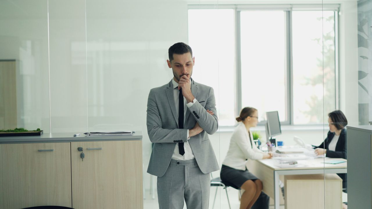 Businessman in a modern office setting