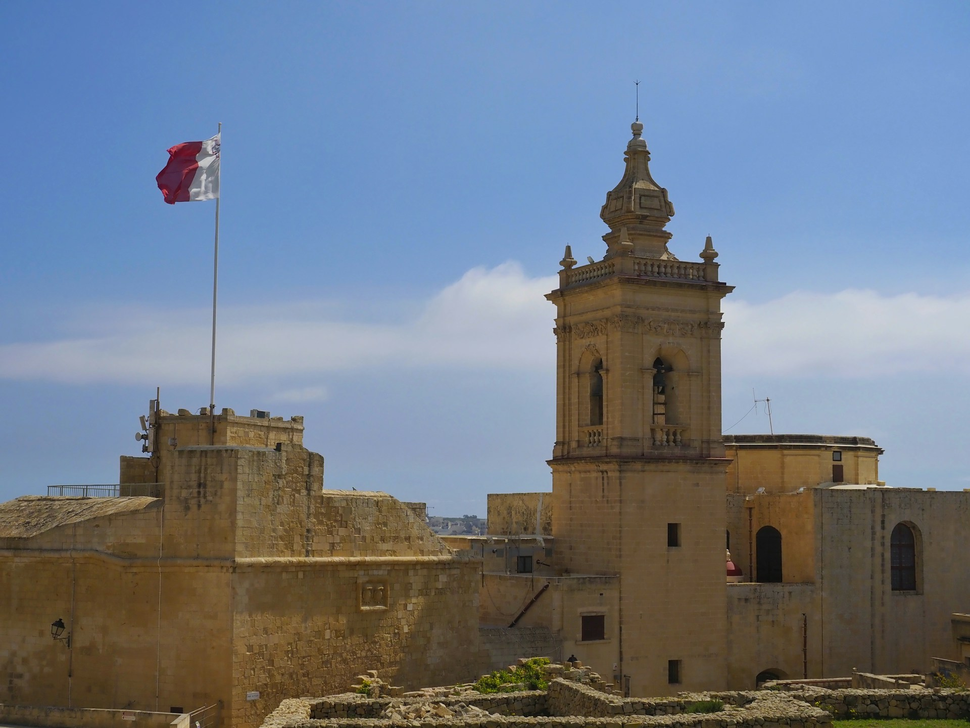 Citadel with Malta flag flying
