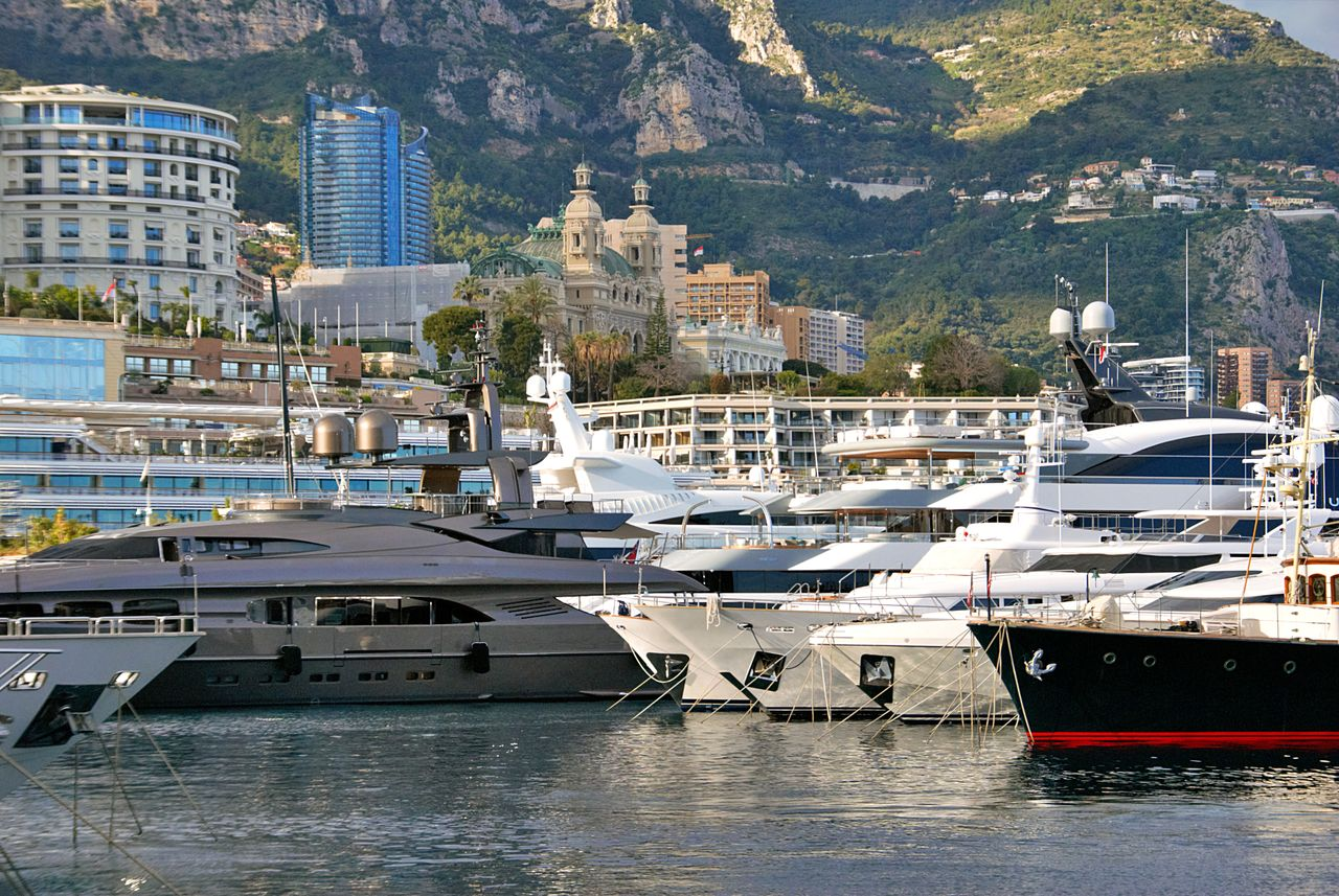 Luxury yachts and scenic architecture of Monaco Harbor
