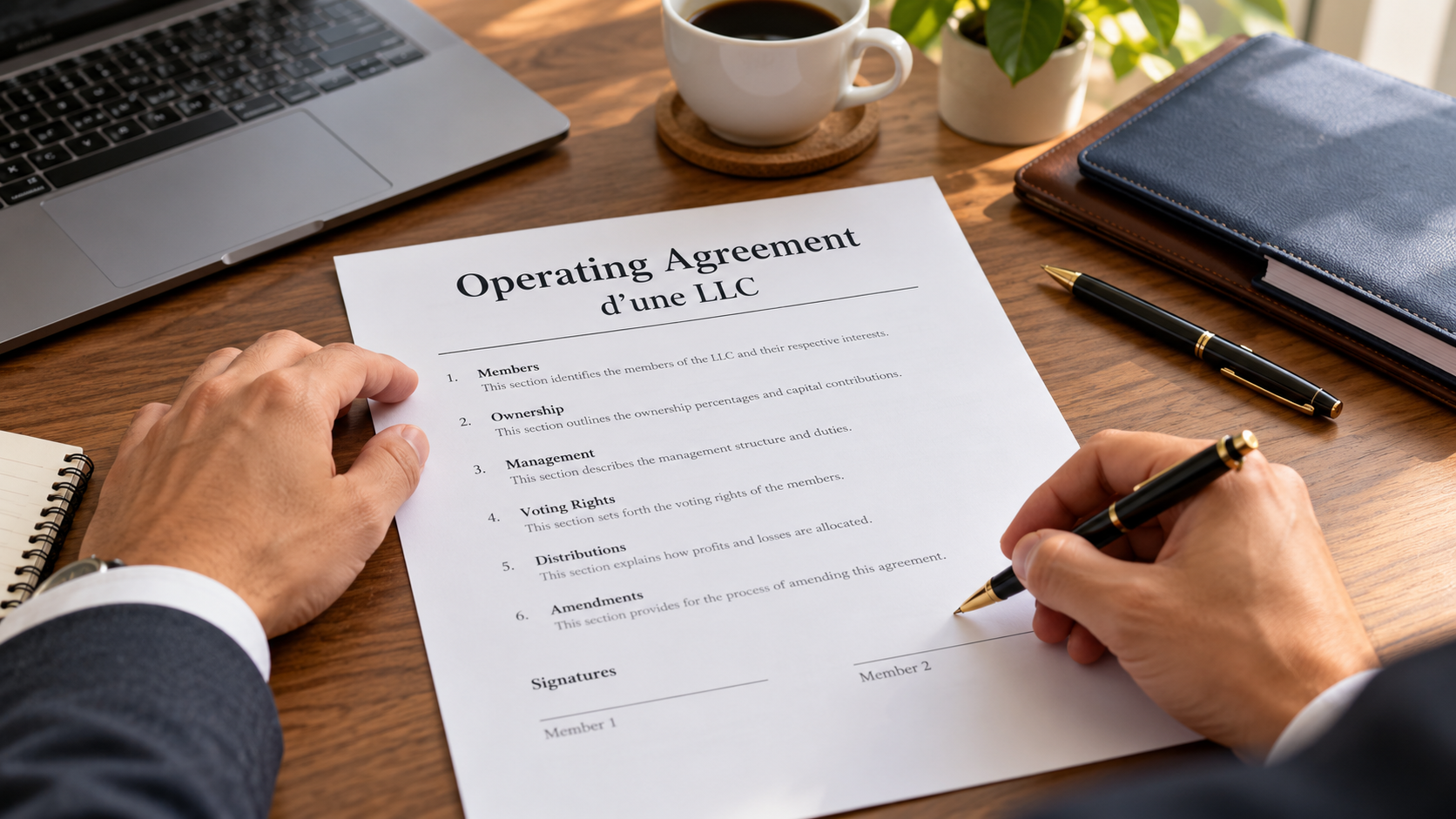 Signing an LLC Operating Agreement