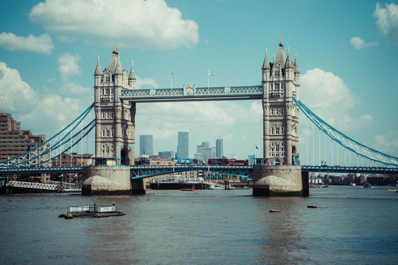Tower Bridge in London over the River Thames